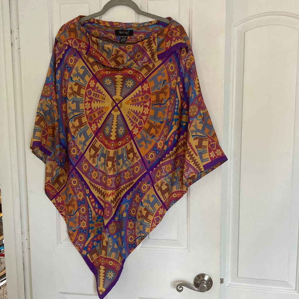 Pineda Covalin 100% Silk Poncho